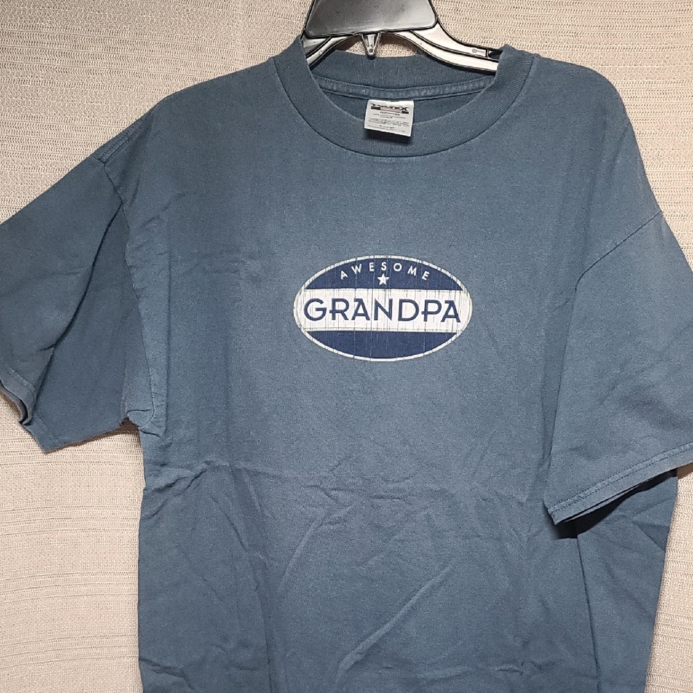 Awesome Grandpa Graphic Tee in Blue